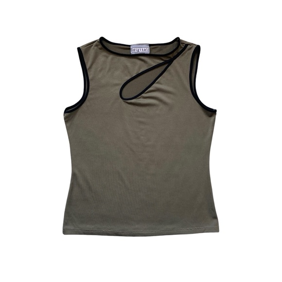Vintage Tops - Vintage 90s Cyber Cut Out Tank Top 💿